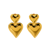Double Hearted Earrings