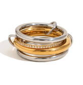 Stacked two tone ring