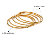 Set of 5 Gold Bangles