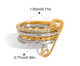 2 Tone Paper Clip Ring