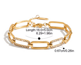 Mixed Oval Chain Bracelet