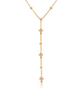 Triple Cross Y Necklace