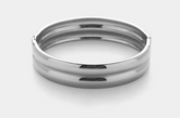 Silver Double Cuff Bangle