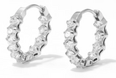 Silver CZ Hoops