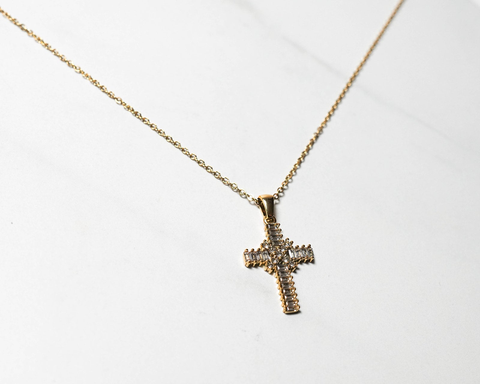 Diamond Cross Neckalce