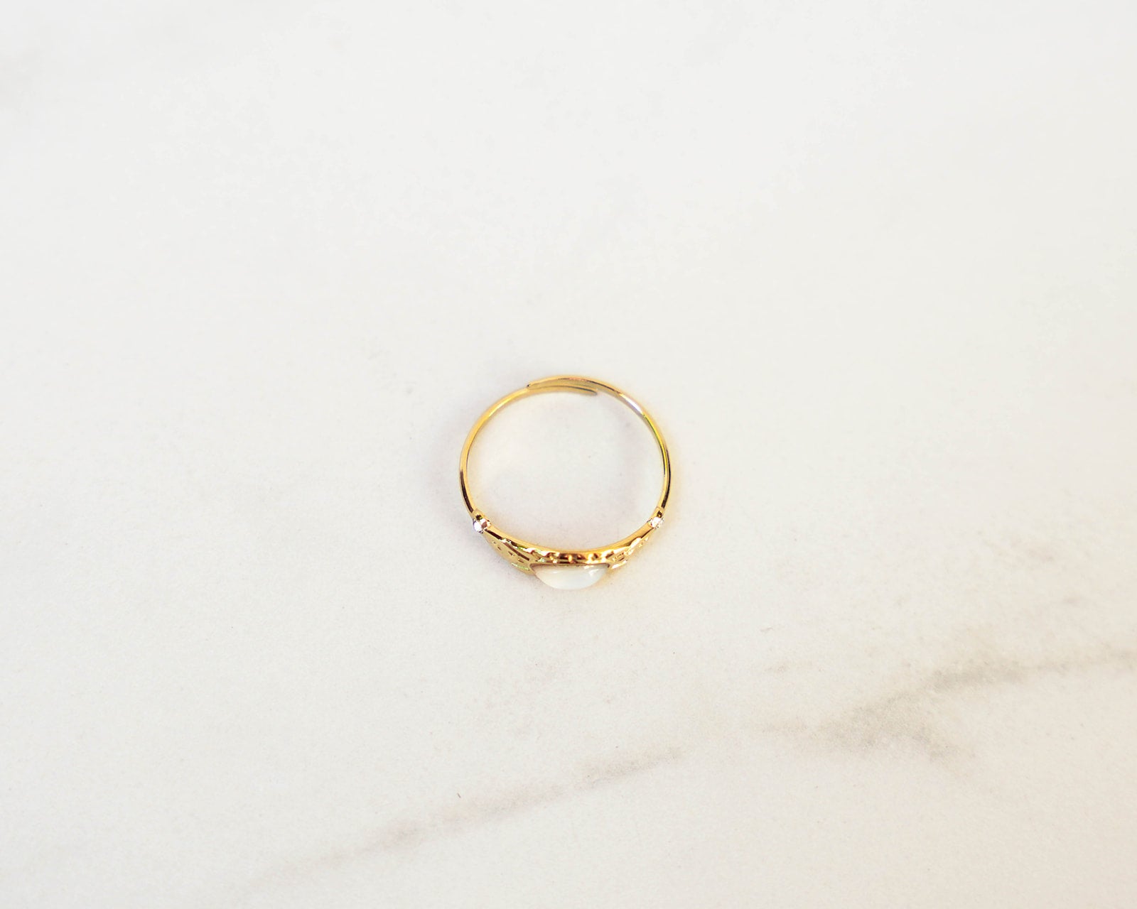 White Opal Ring