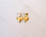 Double Hearted Earrings