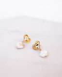 Pearl Heart Earrings