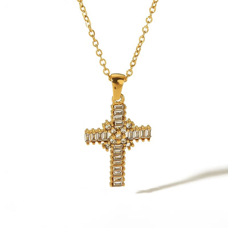 Diamond Cross Neckalce