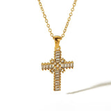 Diamond Cross Neckalce