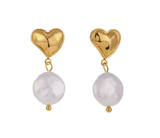 Pearl Heart Earrings