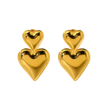 Double Hearted Earrings