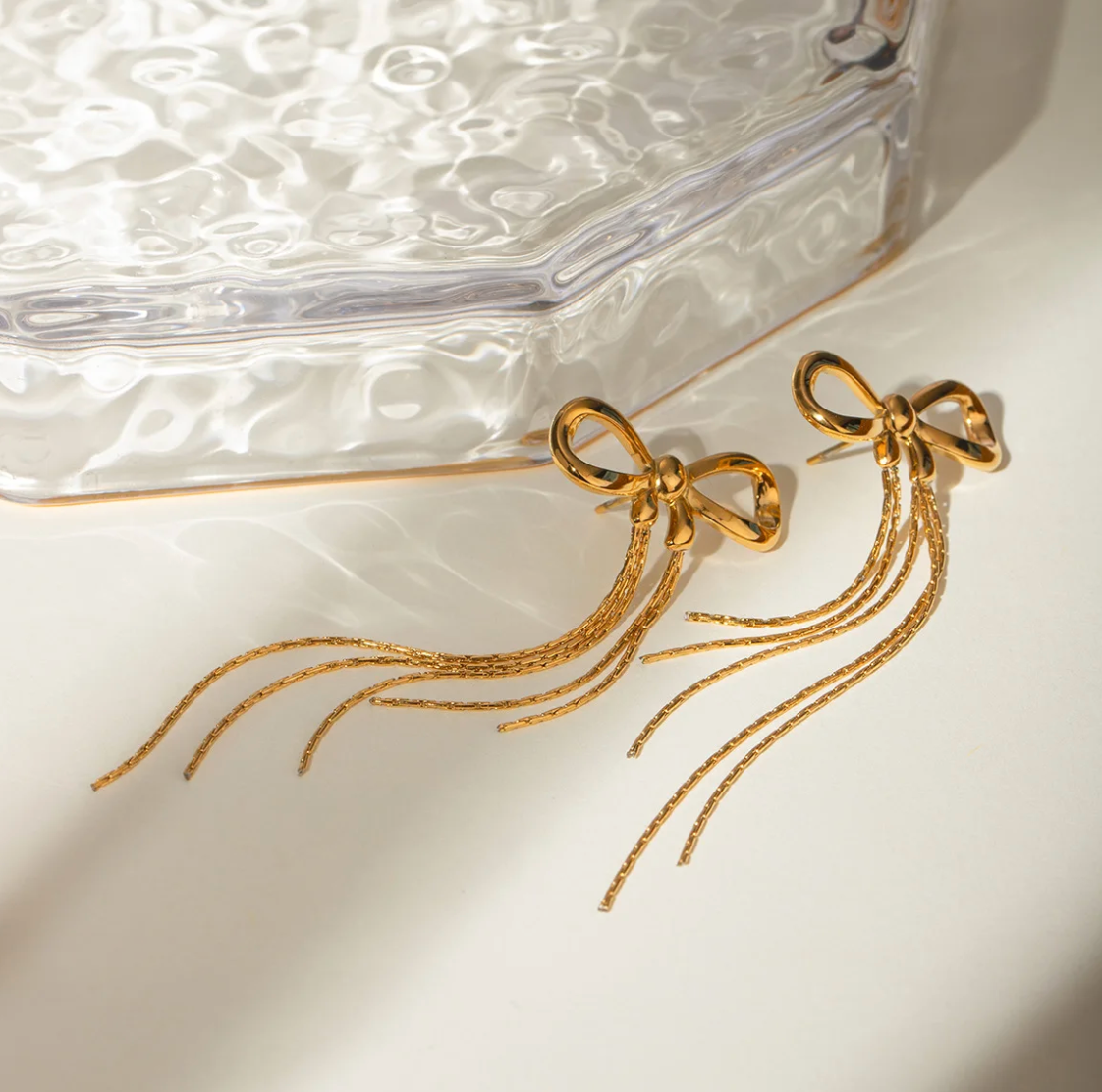 Bow Tassel Earrings