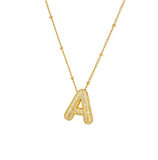 Bubble Letter Initial Zircon
