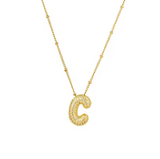 Bubble Letter Initial Zircon