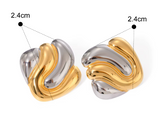 Two tone Maximal Earrings