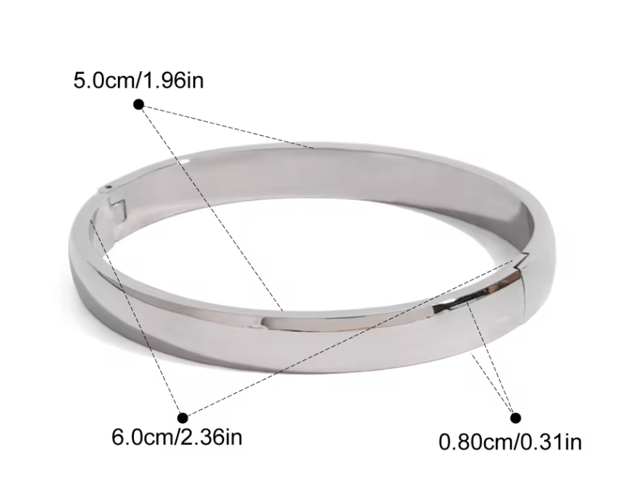 Silver 8mm Bangle