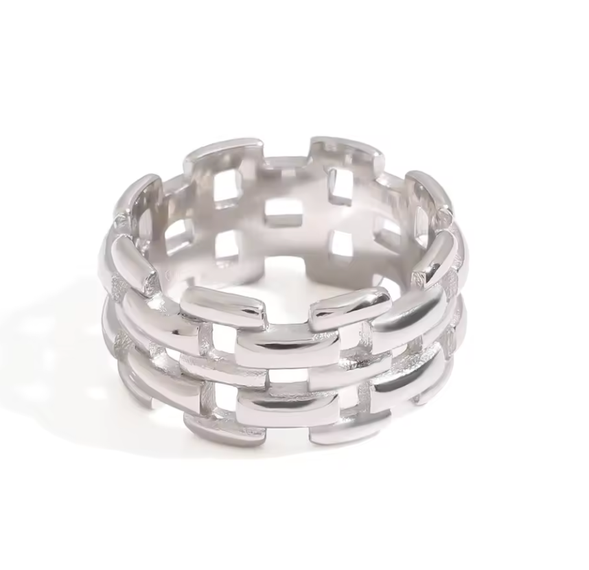 Silver Watchband Ring