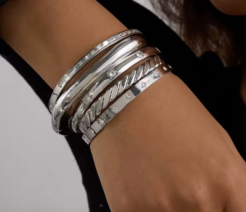 Silver Luna Bangle