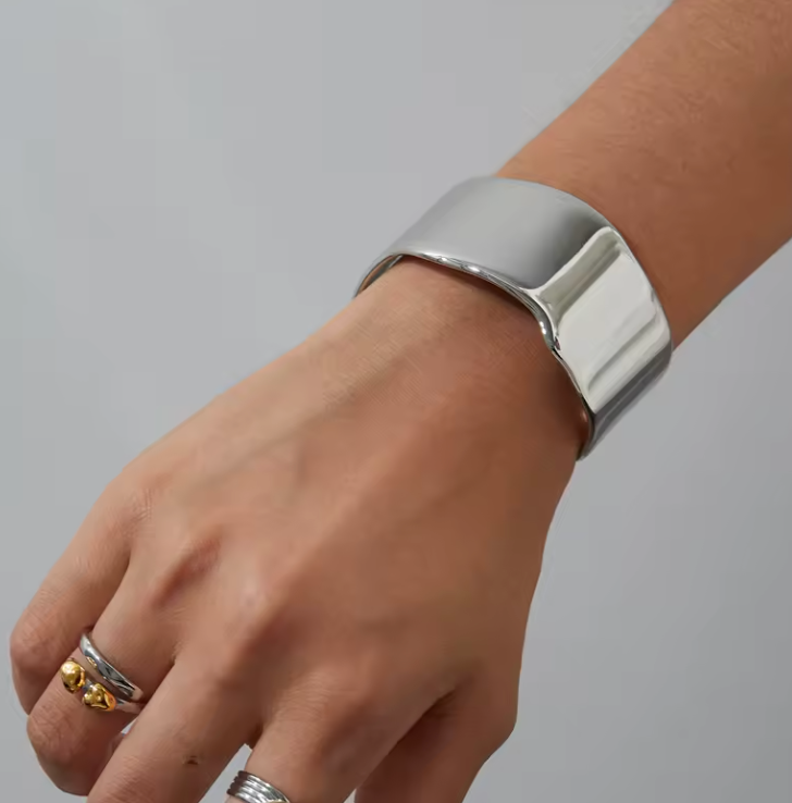 Silver Mirror Cuff