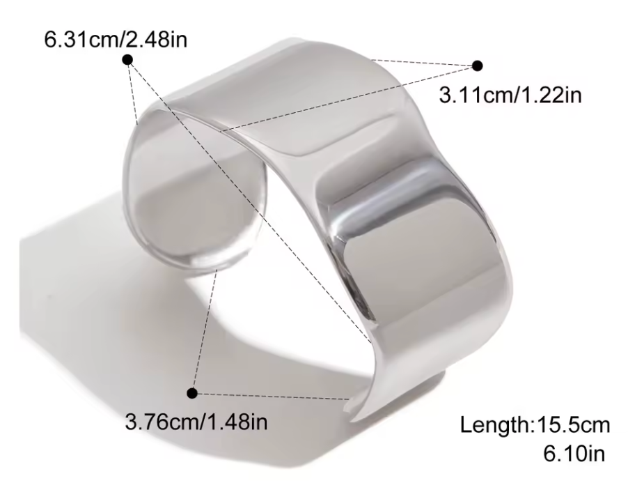 Silver Mirror Cuff