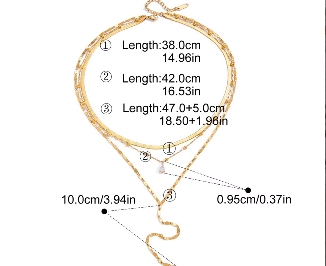 3 Layer Y Necklace