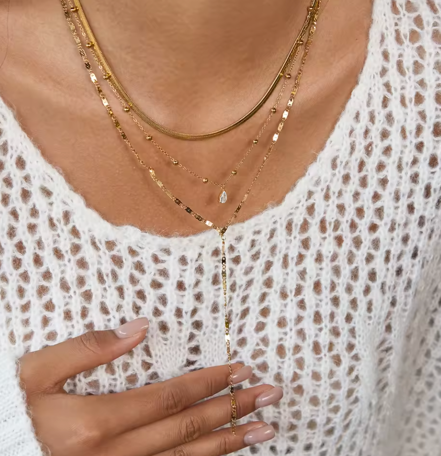 3 Layer Y Necklace