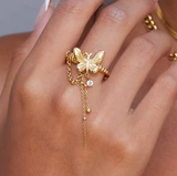 Butterfly Dangling Ring