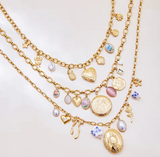 Charm Necklace Circle Pendant