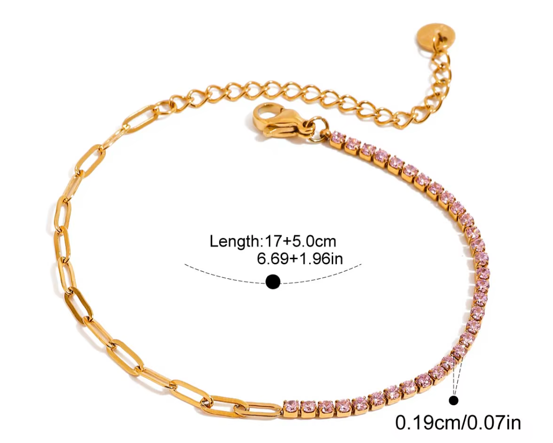 Mixty Pink Tennis Bracelet