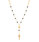 Black Mini Cross Necklace