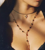 Black Mini Cross Necklace