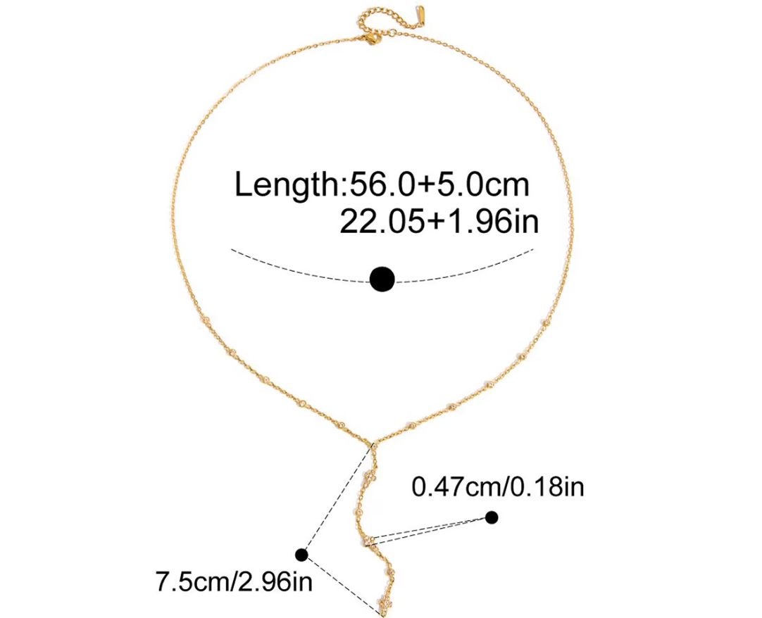 Triple Cross Y Necklace