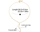 Triple Cross Y Necklace