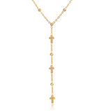 Triple Cross Y Necklace