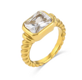 Diamond Zircon Ring