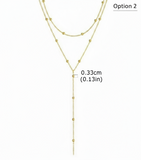 Double layer Y Neclace