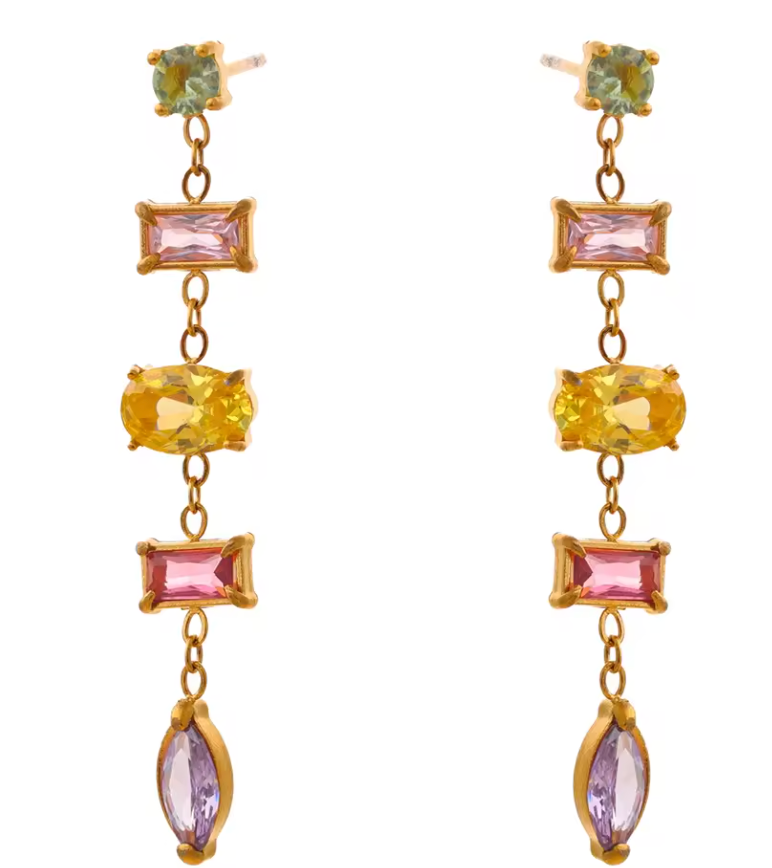 Multi color CZ Earrings