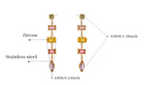 Multi color CZ Earrings