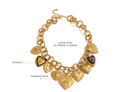 Vintage Hearts Neckalce