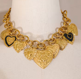 Vintage Hearts Neckalce