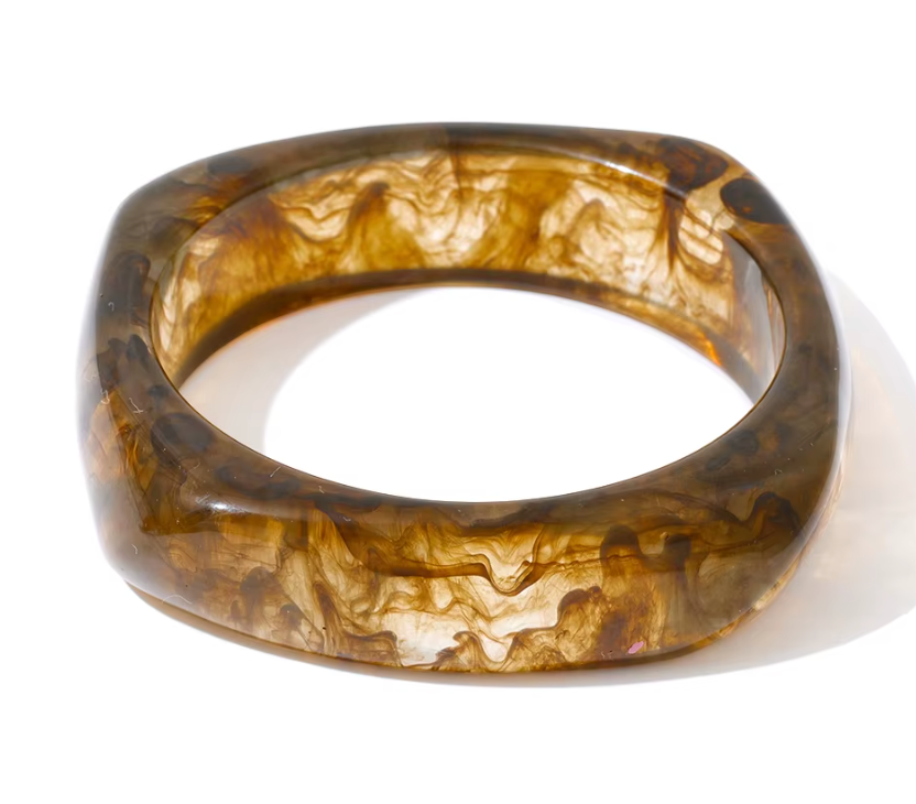 Brown Resin Chunky Bangle