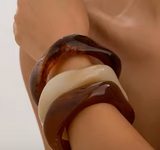 Brown Resin Chunky Bangle