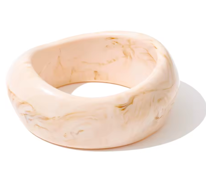 White Resin Chunky Bangle