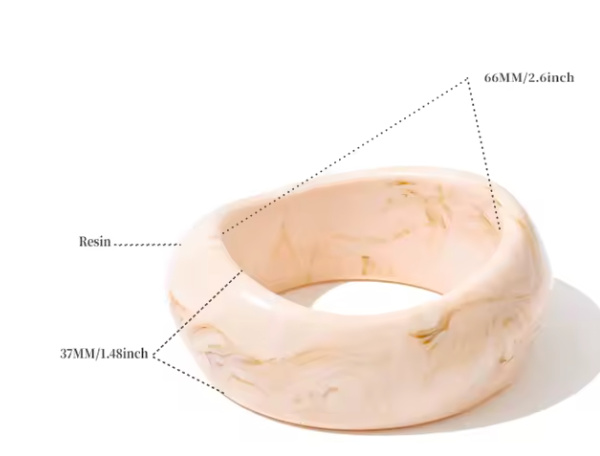 White Resin Chunky Bangle