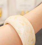 White Resin Chunky Bangle