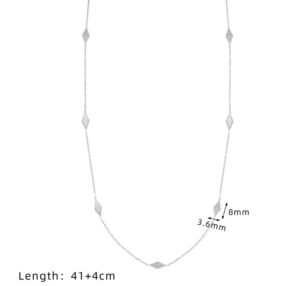 Silver Diamante Necklace