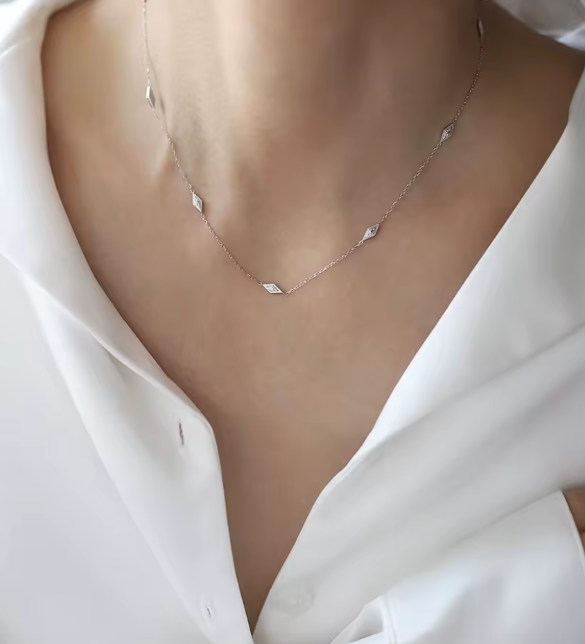 Silver Diamante Necklace
