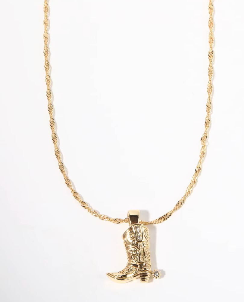 Western Boot Necklace