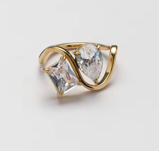Double CZ Ring